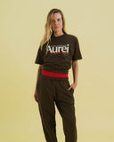 AUREI Front Oversized T-shirt - Chocolate Brown
