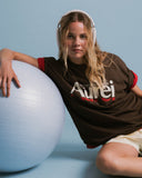 AUREI Camiseta Oversize Frontal Aurei - Marrón Chocolate