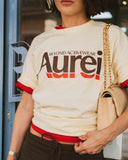 AUREI Camiseta Oversize Frontal Aurei - Mantequilla