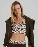 AUREI Top Básico deportivo - Estampado Leopardo